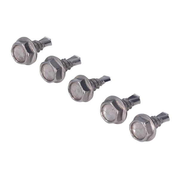 50pcs Self-Tapping Screw Hex Washer Stainless Steel 4.8x13mm Fastener Accessory Set Kit