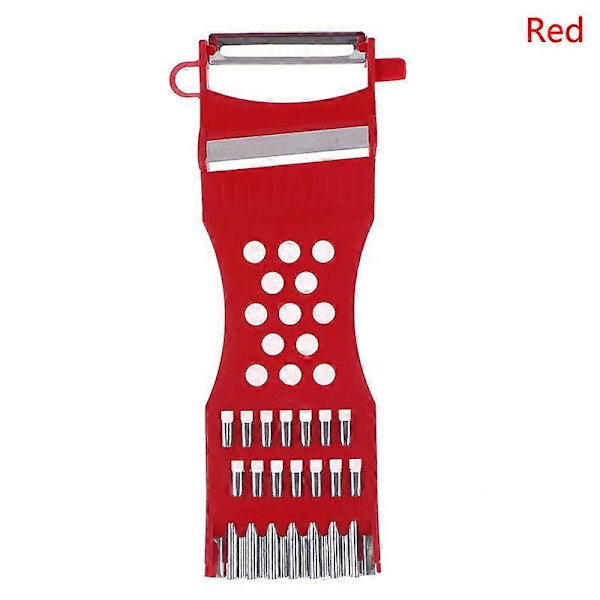 Multifunctional Kitchen Utensil Vegetable Fruit Peeler Julienne Slicer Tool Red red