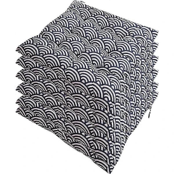 Sæt med 6 stolehynder 40 x 40, dekorative puder, stolehynder til haven, polyester [CO]