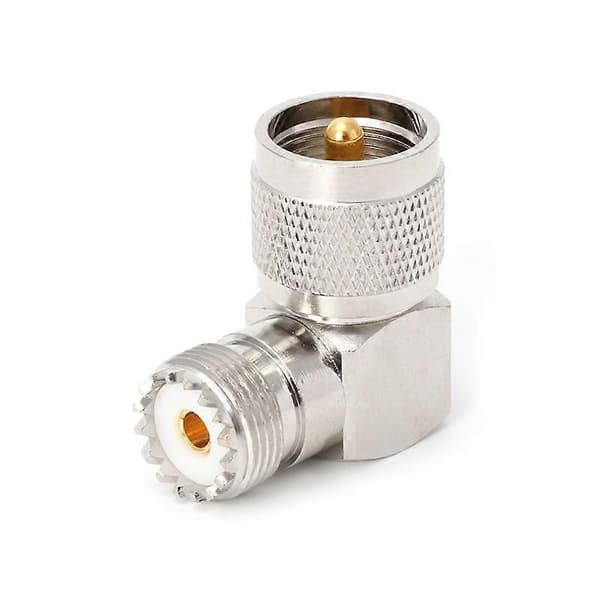 UHF PL259 Hanstik til SO239 Hunstik Retvinklet 90 Graders RF Adapterstik
