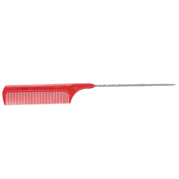 Hårkam til highlights Spiral Pintail Rottehale Kam Hårstyling Kam til Hjemmesalon Rød