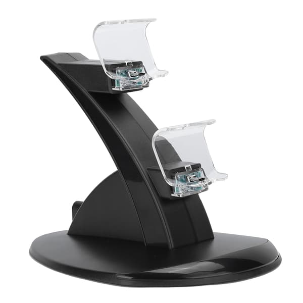 2-i-1 Doble Fly-Gamepads Skrivebordslader Ladestativ Tilbehør til PS4