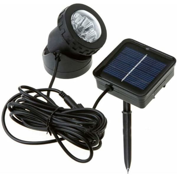 Soldrevet LED-spotlight til dam, undervandsbelysning, solcellelamper til have, landskabsbelysning, terrassefontæne, gangsti