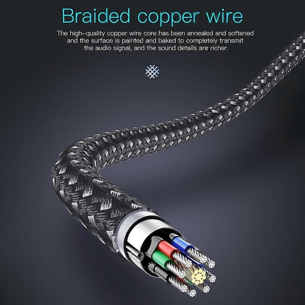 TOTU AD-9 1,3 m 3,5 mm Han til Han Audio Aux-kabel til Mobiltelefon/PC/MP3-afspiller
