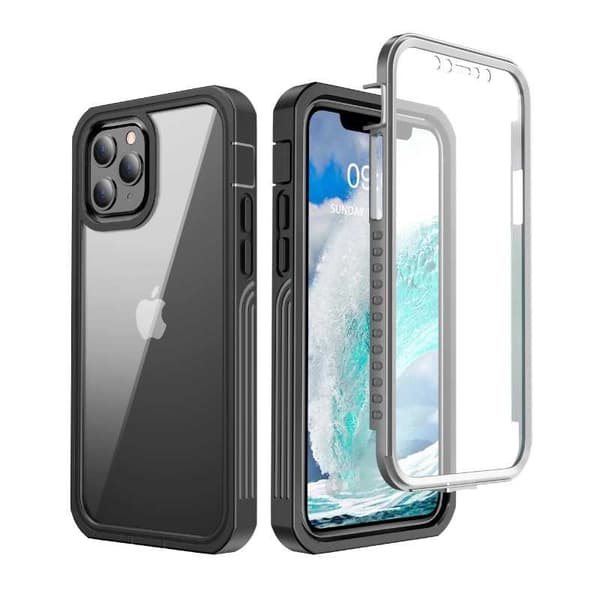 iPhone 12 Heldekkende Premium 3D Deksel ThreeSixty Transparent Gjennomsiktig Transparent Transparent