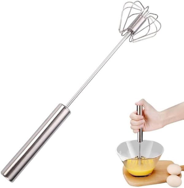 Håndmikser - 25 cm - Halvautomatisk visp, eggvisp, kremvisp - Melkeskummer - for matlaging og baking