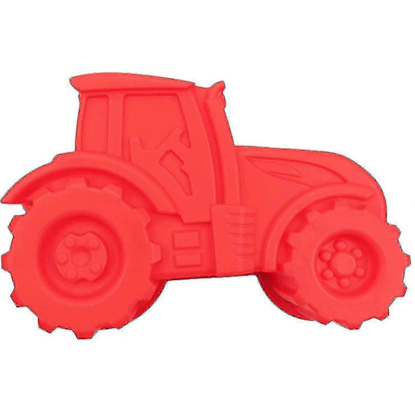 Silikon Traktor Kakeform - Rød Bakeform for Kaker - Bokseform Inkludert