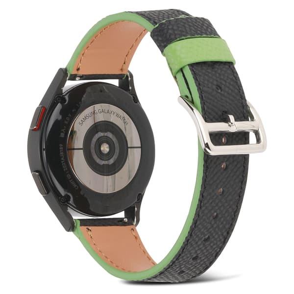(Sort) Passer til Galaxy Watch 4 twill ægte læder LEATHER s