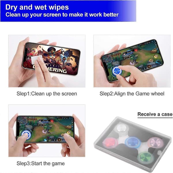5 stk joystick til mobiltelefon spilcontroller gave, fem farver