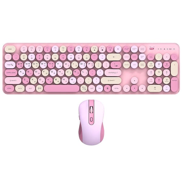 2.4G Wireless Keyboard and Mouse Combo - Silent, Ergonomic, Battery Powered, Compatible with Windows, Mac, and Linux