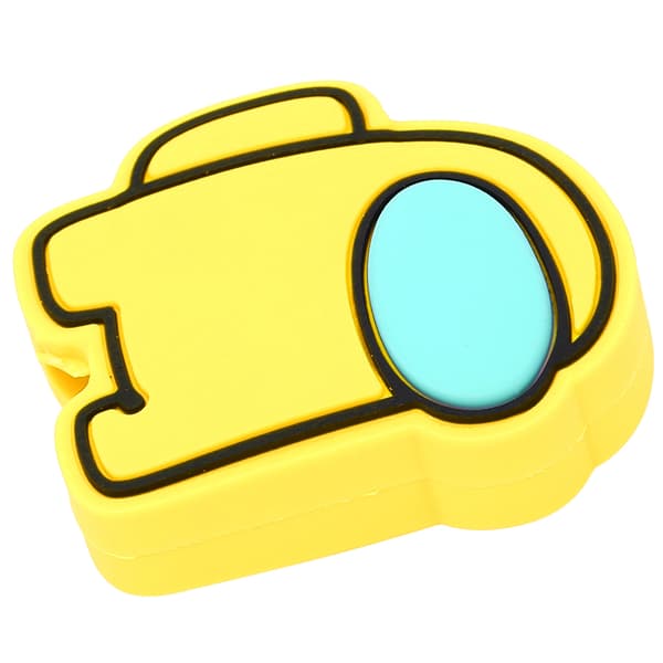 Data Cable Protector Cute Cartoon USB Charging Cable Protective Sleeve for Smartphone Yellow
