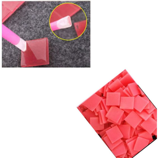 50 kpl DIY timanttimaalaussavi ristipisto savi kirjonta liimatyökalut (3 x 3 cm)