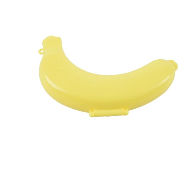 Gul Bananformet Bærbar Bananoppbevaringsboks