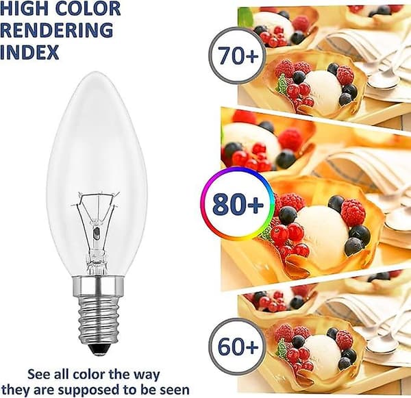 E14 40W Clear Candle Light Source, Dimmable Bulb, 6-pack 3.5*9.5CM [Db]