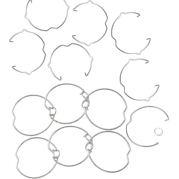 30-pak fjedrelåsringe til GU10 MR16, 50 mm diameter, til forsænkede downlights, LED- og halogenlamper