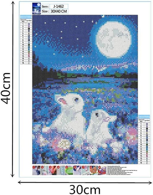 5D DIY Diamantmålning Full Rhinestones Kit Ingen Låda, Diamantmålning Korsstygn Broderi, Diamantmålning Efter Nummer För Barn Vuxna Sovrum Kontor