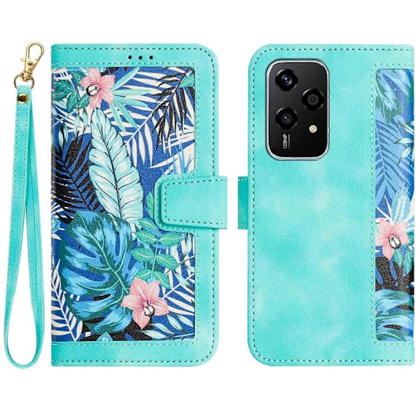 Blomstrete Lærveske med Lanyard - Perf For Honor 200 Lite Global