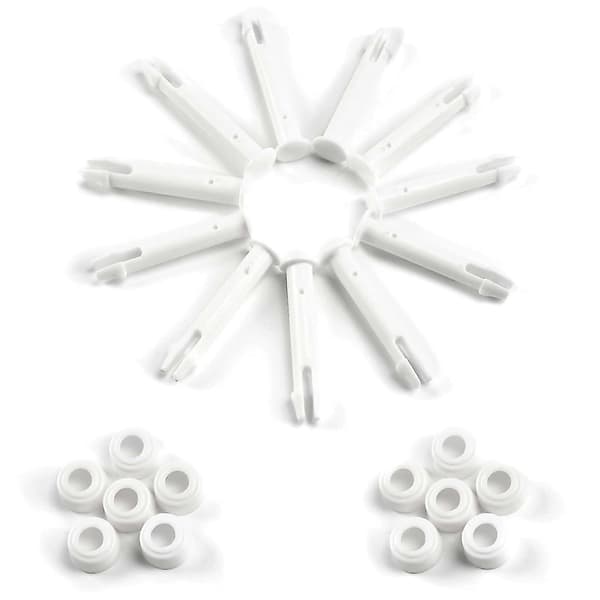 12 stykker plastikstifter, Intex pool reservedele, plastikstifter pool, til de fleste rammebassiner - rektangulær/rund pool (6cm)