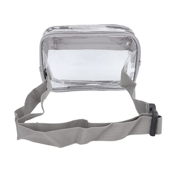 Vattentät Transparent Väska - Stor Kapacitet, Justerbar Rem, Transparent PVC Bröstväska för Sport och Resor (Grå)