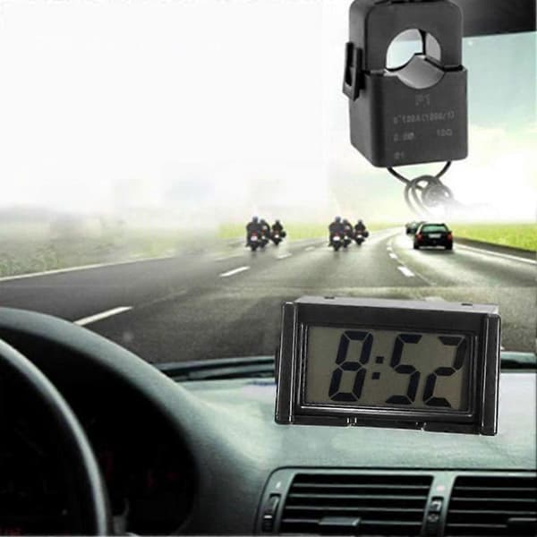 Mini Car Clock Car Truck Dashboard Practical Self-Adhesive New Clock Electronic Digital Holder Vehicle Clock [DB] Red Red