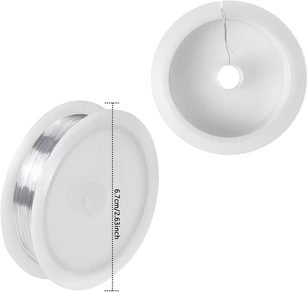 0,3 mm x 60 m Rullesmykketråd, Elastisk messingtråd Metallic C, ZQKLA