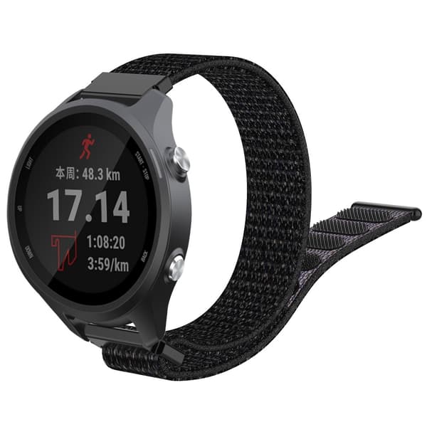 Nylonarmbånd med velcro - Sort (20 mm) 10 10 10