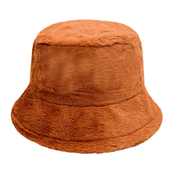 Bøttehatt med varm vinter for kvinner og menn, fluffy gaver til kvinner og jenter M (56–58 cm)