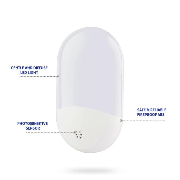 Plug-in Induction Dimmable Night Light, Soft Warm White LED Night Light, Adjustable Brightness From Dusk To Dawn, Suitable For Bedroom, Bathroom, Kitchen