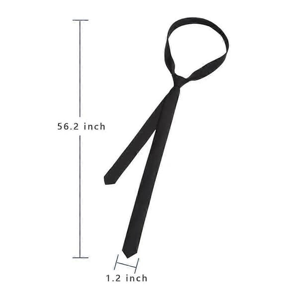 Mode Elegant Sort Slips Klassisk Smal Slips Ny Satin Supersmal Slips
