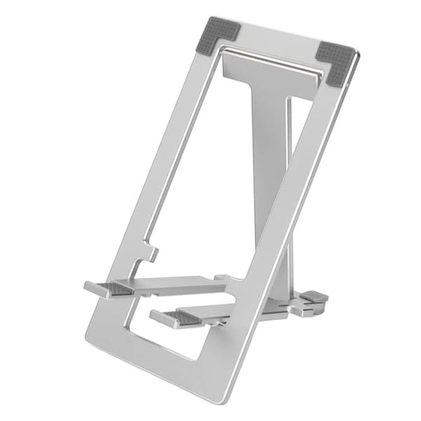 Telefonhållare Vikbart bordsställ Aluminiumlegering Skrivbord Bärbar för Hemmakontor Silver