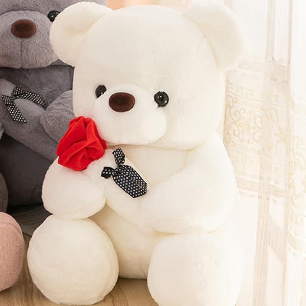 Unique Patterned Bear, Filled with PP Cotton, Collectible, Creative Design, Handmade Quality, Perfect for Display, Perfect for Cuddling, Birthday Gift