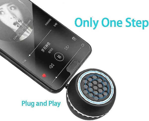 Mini bærbar højttaler, mobiltelefonhøjttaler Line-in-højttaler med lydgrænseflade til smartphone/tablet/computer