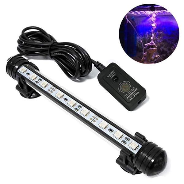 LED-akvariebelysning, akvariedykkelys med timer, 18CM KLB