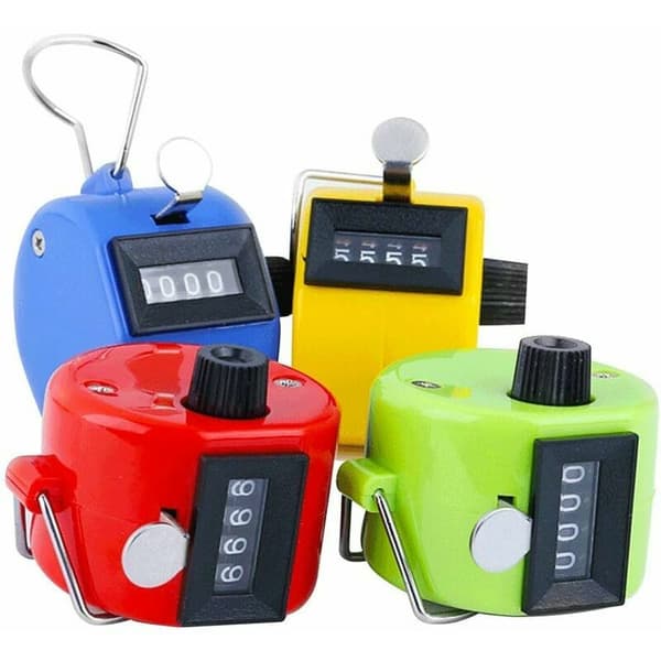 8-delt manuell teller klikkteller - Mekanisk teller uten batteri