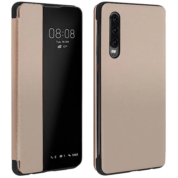 Etui til Huawei P30 Vinduesvisning Videostativ Rosa