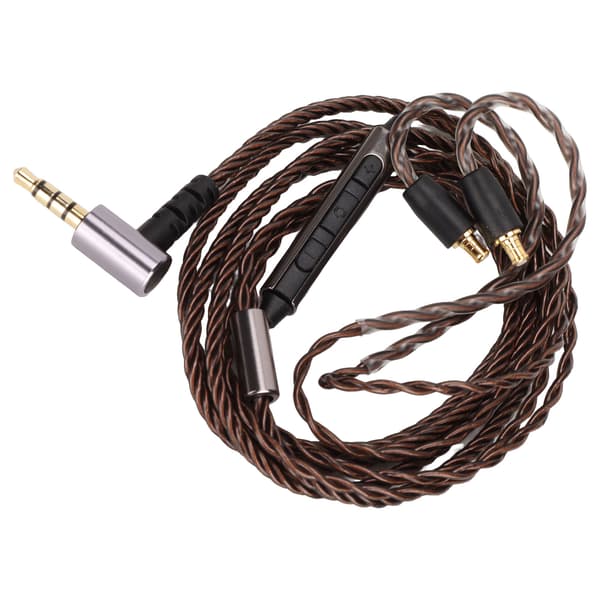 Højttaleropgraderingskabel 3,5 mm/A2DC-stik Hovedtelefonudskiftningskabel med mikrofonledningskontrol til CKS1100 E40 E50 E70 LS200