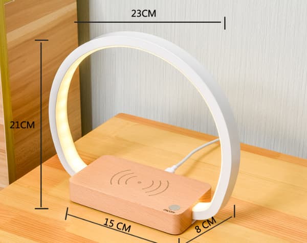 Trådløs sengelampe med oplader, touch-sengelampe med USB-port