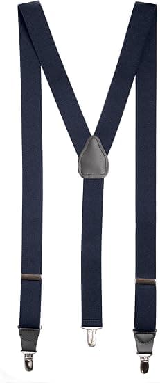 Herreseler Y-formet læder Crosspatch Clip på smoking seler