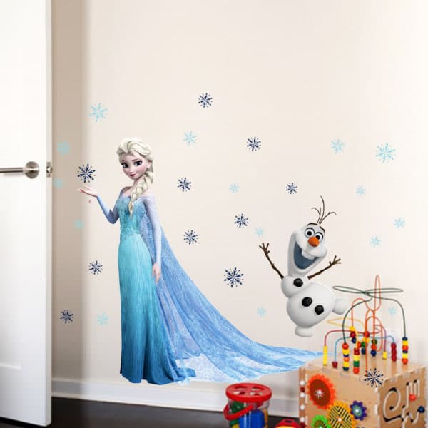 Frozen Disney Veggdekor for Barnerom - Avtakbar Elsa Dekorasjon