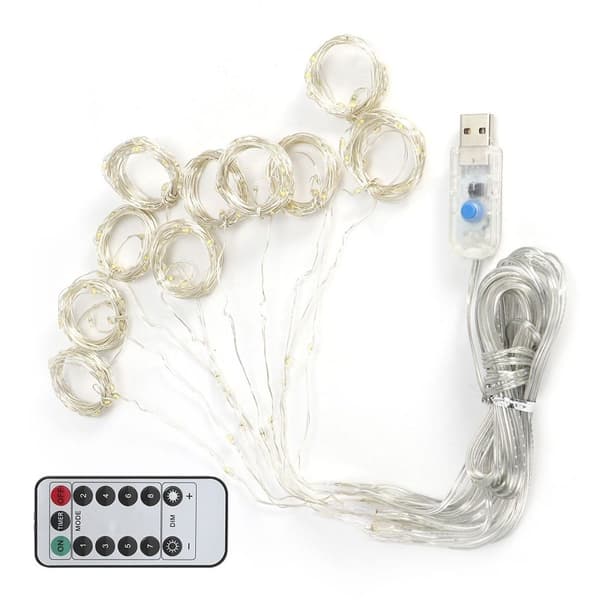 200LED chip window curtain string lights with remote control KLB