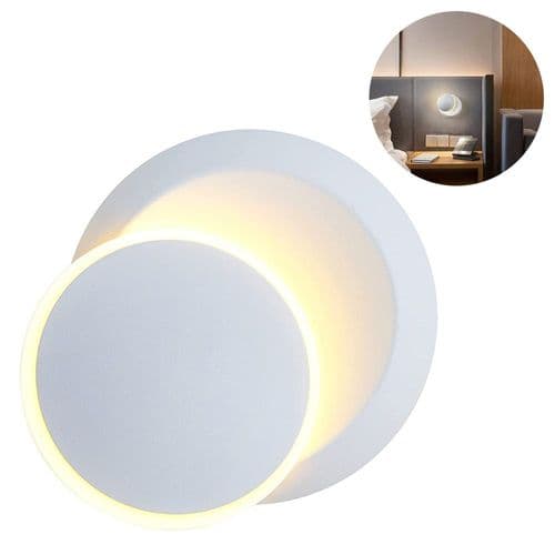 Væglampe 360 graders roterende moderne LED-lampe til hvid
