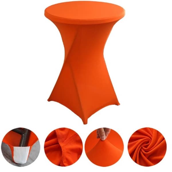 Standing Table Cover - Standing Table Skirt - Standing Table - Stretch - Ø85cm - Orange