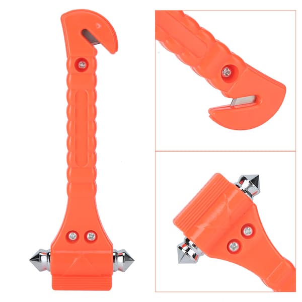 2 in 1 ABS Multifunctional Seatbelt Cutter Emergency Hammer for Car with Bracket for Breaking Windows