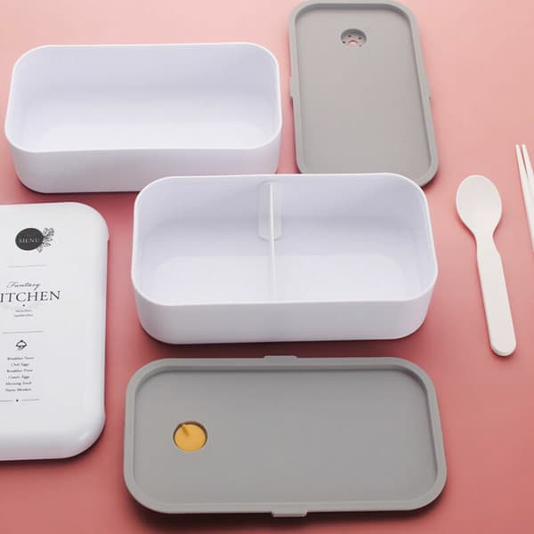 Japanese style bento box, double-layer eco-friendly food container