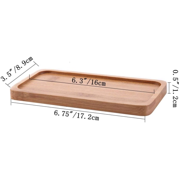 Bricka 17cm, Serveringsbricka, Måltidsbricka, Bambubricka, Stor Serveringsbricka