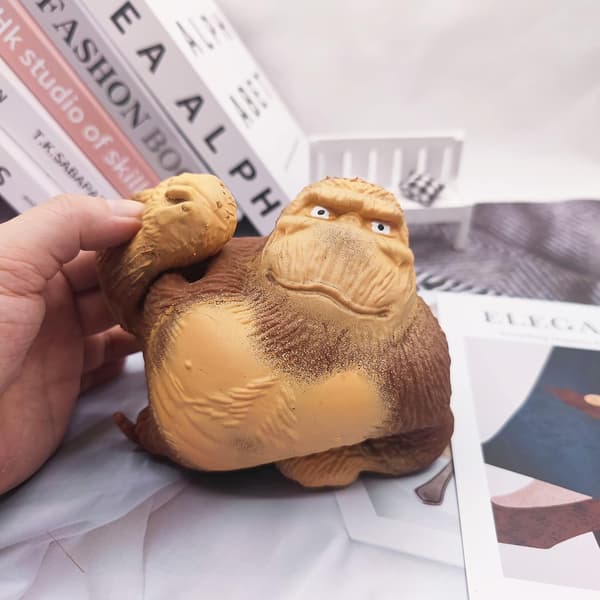 Abe-legetøj, Stræk Gorilla Figur til Børn og Voksne, Stressaflastende