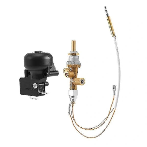 Kontrollventilkitt for propanvarmer med termoelementsensor, veltesikringsbryter for terrassevarmer i messing, 11,5 cm