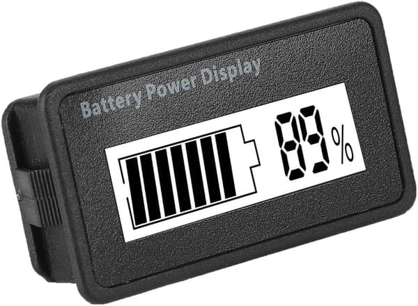 Digital Battery Tester, 12-48V LCD Universal Battery Capacity Meter Digital Battery Indicator Waterproof Power Battery Volt