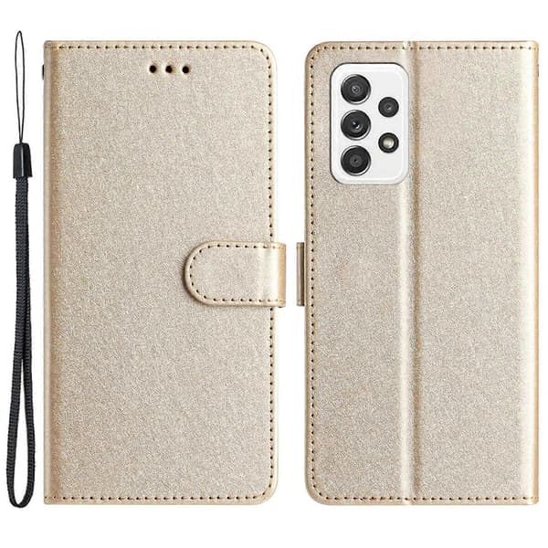 For Samsung Galaxy A53 5G Silk Texture Horizontal Stand Leather Case Wallet Phone Case