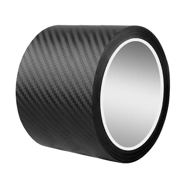 Kolfibertejprulle, Vinylremsa med luftkanaler, Krom 3D Kolfiberdekal